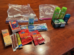 Contents of Hygiene and Snack bags